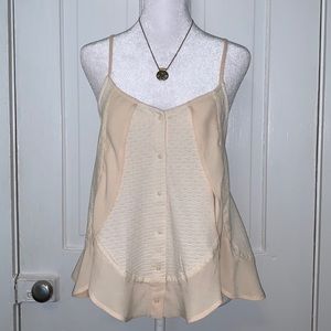 MNG CREAM BUTTON FRONT TANK TOP